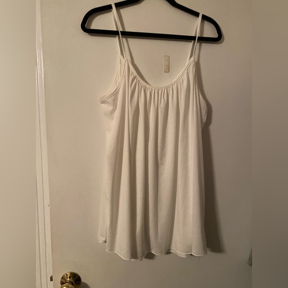 White flowy tank top
